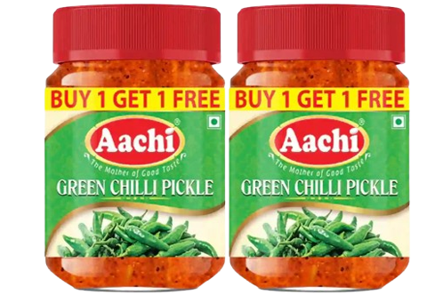 Aachi Green Chilli Pickle 200g (Buy 1 Get 1)