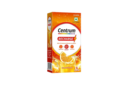 Centrum Recharge Orange Flavour Instant Energy Mix, 30 g (6 Sachets x 5 g each)