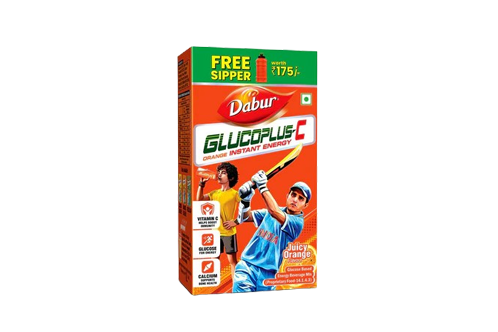 Dabur Glucoplus-C Orange Instant Energy-Juicy Orange Flavour 125g