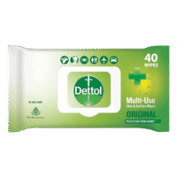Dettol Germ Protection Wet Wipes for Skin & Surfaces, Original - 40 Count