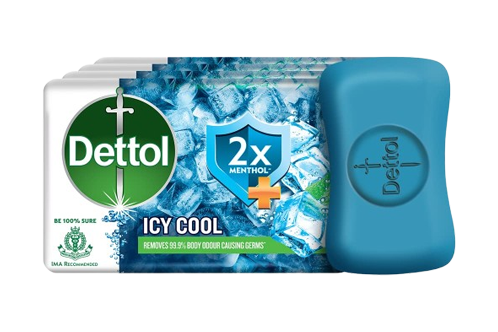 Dettol Icy Cool Bathing Soap Bar (100gx4=400gm)