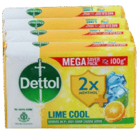 Dettol Lime Cool Soap (MEGA PACK) 100gx4=400g