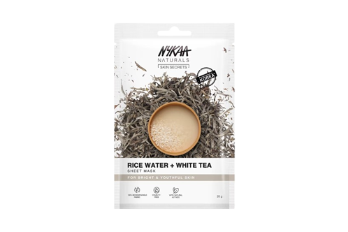 Nykaa Naturals, Skin Scerets ( Rice Water + Whith Tea ) Sheet Mask