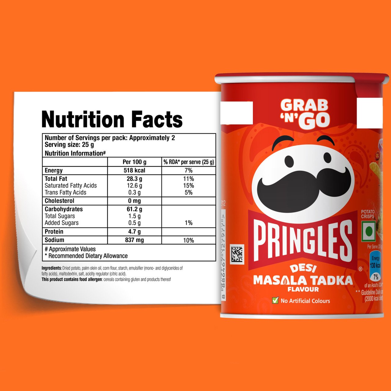 Pringles Kellogg's Potato Chips Desi Masala Tadka Flavour, Chips (40 g) - Image 2