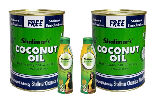 Shalimar Coconut Oil 500ml+Free Enriched 100ml