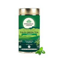 Organic INDIA Tulsi Green Tea Classic, Stress Relieving & Uplifting 100g