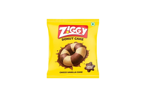 Ziggy Donut Cake - Choco Vanilla Cake - Choco Filled 47g